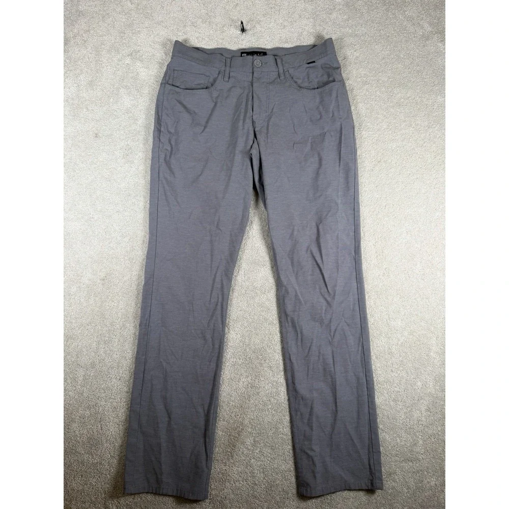 Travis Mathew Golf Pants Mens 32x32 Open To Close Chino Performance Heather Gray